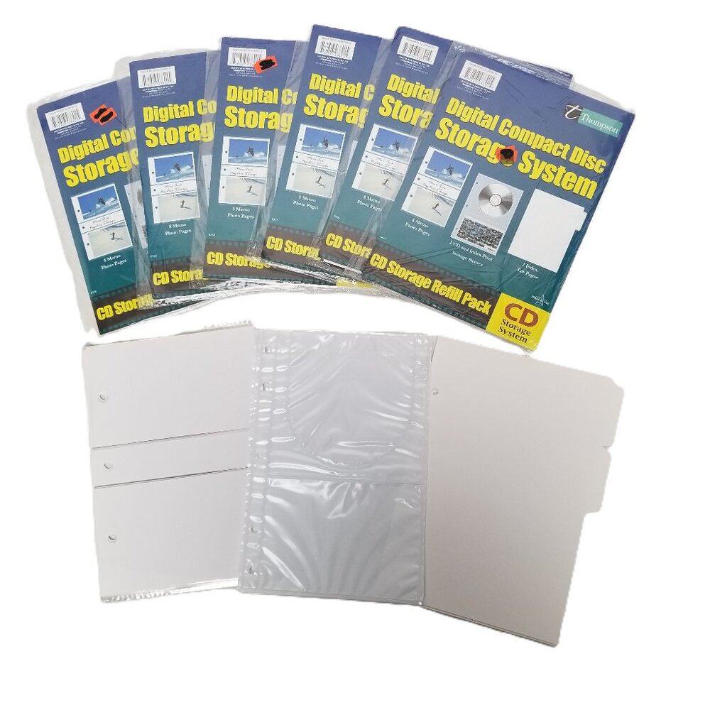 Thompson CD Storage Refill Pack Lot of 7 Vintage Made in USA
